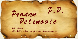 Prodan Pelinović vizit kartica